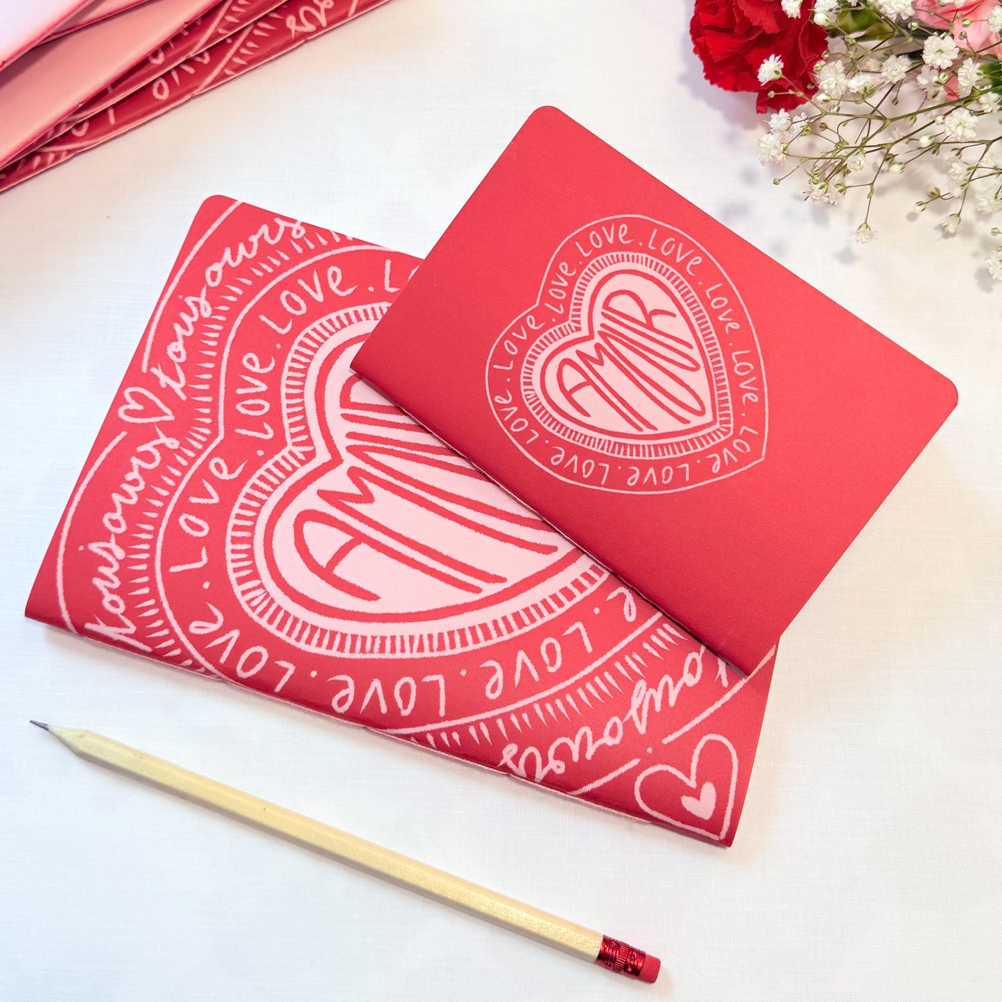 Pack de 2 carnets Love - Amour